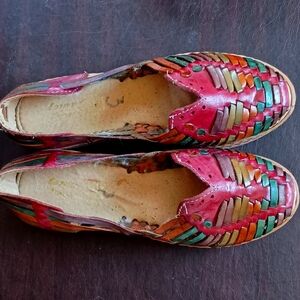 Vintage Guaraches Woven Leather Sandals
